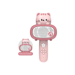 MS MOBILE 11252 Maca Dečiji Bluetooth zvučnik sa karaoke mikrofonom roze