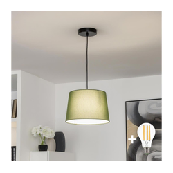 Brilagi - LED luster na sajli CERIA 1xE27/40W/230V prečnik 30 cm zelena