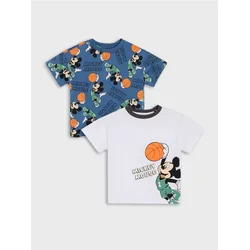 Sinsay - Pamučne majice sa printom 2 kom Mickey Mouse - belo