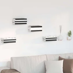 Lebdeća polica s policom 4 pcs Ružičasta 6 x 10,8 x 6,6 cm