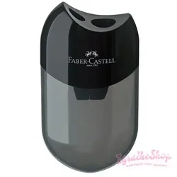 Faber-Castell: Dvojni šilček s posodo - črn