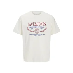 JACK & JONES Majica JORFREDERIKSBERG modra/temno rdeča/bela