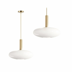 Toolight steklena stropna viseča svetilka Milky APP668-1CP Golden