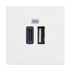 CLASSIA USB VTIČNICA TIP A + TIP C/230V AC/5V DC/3A 2M BELA RW4287C2