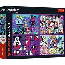 Trefl - Puzzle 4x250 Mickey Mouse - 250 kosov