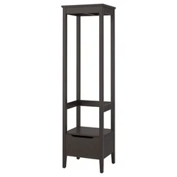 IDANÄS Odprta garderobna omara, temno rjava luženo, 59x211 cm