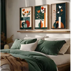 Wallity Dekorativna slika HUM117, 50x70x3,5cm, 3 dela