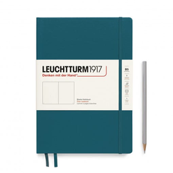 Notebook Hardcover composition (B5), 219 Numbered pages, Plain, Pacific Green