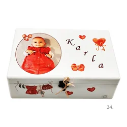Kutija uspomena personalizirana imenom - poklon za rođenje, krštenje ili rođendan djeteta - 24. 20x30x10cm - 18060