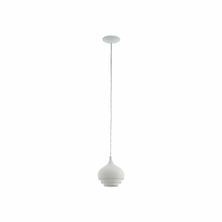 Eglo 97212 - Luster na sajli CAMBORNE 1xE27/60W/230V, bela, prečnik 190 mm