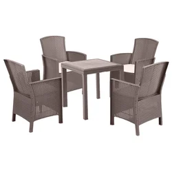 Set vrtnega pohištva Dima 4+1 cappuccino