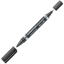 Marker permanentni obostrani 0,6 i 1,5mm lumocolor staedtler 348-9 crni