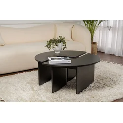 Hanah Home Klub sto Moira, O90x41cm, Crni
