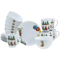 Creatable Servis Za Zajtrk Luna Christmas, 18-Delni