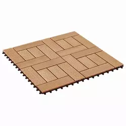 Pločice za decking 22 pcs Tikovina 30 x 30 cm
