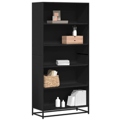 Polica za knjige crna 80,5x35x170,5 cm izrađeno drvo