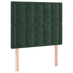 Vidaxl Vzglavje postelje temno zeleno 80x5x118/128 cm žametno