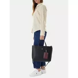 Ročna torba Tommy Hilfiger Th Icon Satchel Mono AW0AW18123 Mornarsko modra