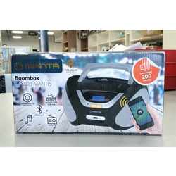 USED - Prijenosni CD radio uređaj MANTA BBX003, Bluetooth, FM/AM, USB, MP3, LCD, DC, baterije, crno-sivi