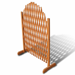 VIDAXL razvlačiva drvena rešetkasta ograda (180x100cm)