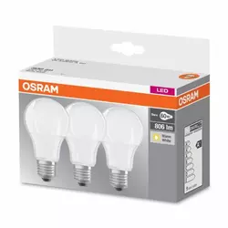 OSRAM LED žarulja E27 klasičan oblik 9 W = 60 W toplo bijela (promjer x D) 60 mm x 110 mm KEU: A+ OSRAM 3 kom.