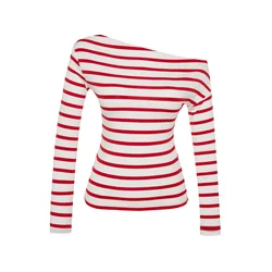 Trendyol Majica rdeča/bela