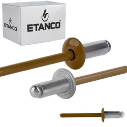 Aluminijaste odprte zakovice 4,8x10 mm RAL 8003