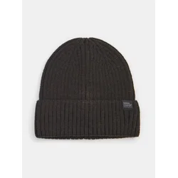 Sinsay - Kapa beanie sa zakrpom - tamno braon
