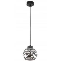 Luster na sajli ZULIA 1xE27/15W/230V crna/zadimljena crna