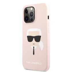Maska Karl Lagerfeld Hc Silicone Karl Head za iPhone 13 Pro Light Pink.