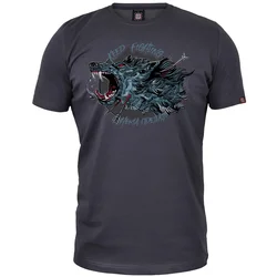011Shop Muška majica kratkih rukava Keep Fighting - Nema predaje, Tamnosiva