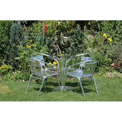 Sto aluminijum 60cm sa prohrom plocom (1510)