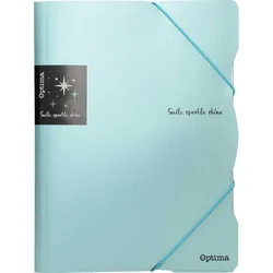 Mapa z elastiko Glitter A4, modra