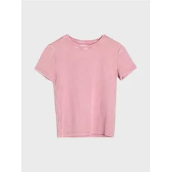 Sinsay - Rebrasta majica sa efektom pranja - roze