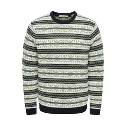 Only & Sons Pulover ONSHARRY zelena/bela