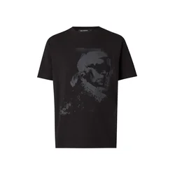 Karl Lagerfeld Majica temno siva/črna
