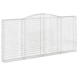 Gabionska košara s lukom 400x30x180/200 cm pocinčano željezo