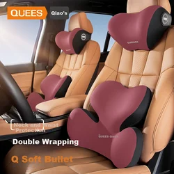 Qiaoshi Lumbalni jastuk za auto sedište, 32x8.5x20 cm, Crveni