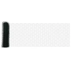 Vidaxl Šesterokotna ograja Zelena 0,4 x 25 m PVC