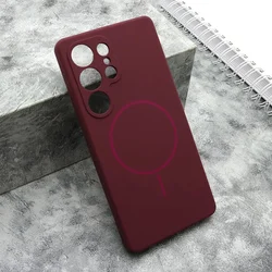 Maska FLEX MagSafe za Samsung S938B Galaxy S25 Ultra 5G/ bordo