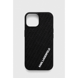 Torbica Karl Lagerfeld Hc 3D Multi Logo za iPhone 15 6.1 crna (KLHCP15S3DMKRLK)