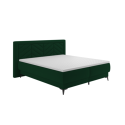 Boxspring postelja, 180x200, zelena, OPTIMA A
