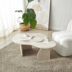 HANAH HOME Sto za dnevnu sobu Melted Travertine