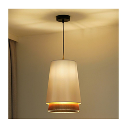 Duolla - Luster na sajli BELL SHINY 1xE27/15W/230V O 25 cm bela/bakrena