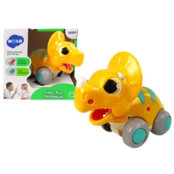shumee Rumena figurica dinozavra na kolesih triceratopsa