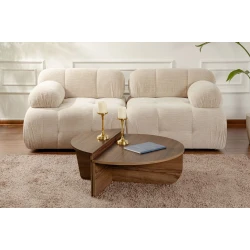 Hanah Home Klub sto-set Orion, 90x60x30, 85x30x35cm, 2 komada, Braon