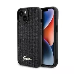 GUESS Maska za telefon iPhone 15 6.1 GUHCP15SPMSDGSK, Sa šljokicama, Crna