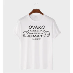 MAFIMI Muška majica Ovako izgleda najbolji brat, Bela