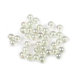 Mavrične plastične kroglice O8 mm - pastelno zelene (10 g)
