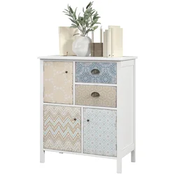 Homestar Predalnik 2 predala 3 predelki 68x34x80 cm bela